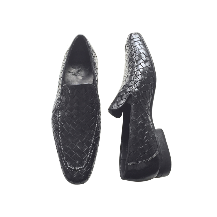 Calzoleria Toscana 9310 Woven Loafers Black Image