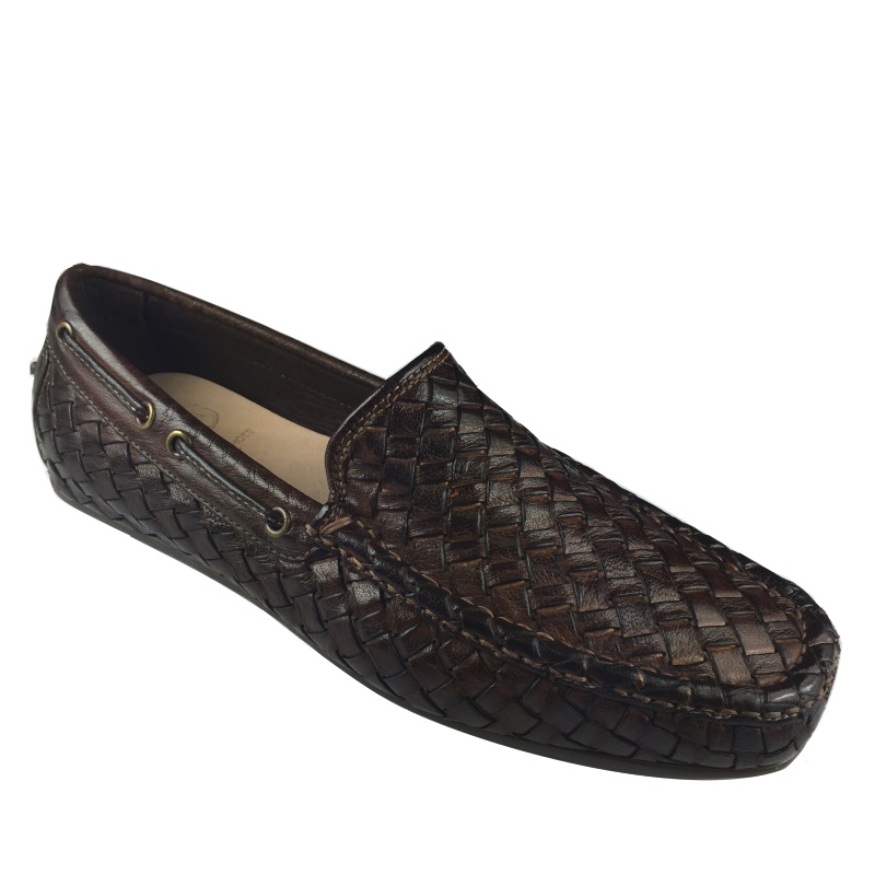 Calzoleria Toscana A748 Woven Loafers Dark Brown Image