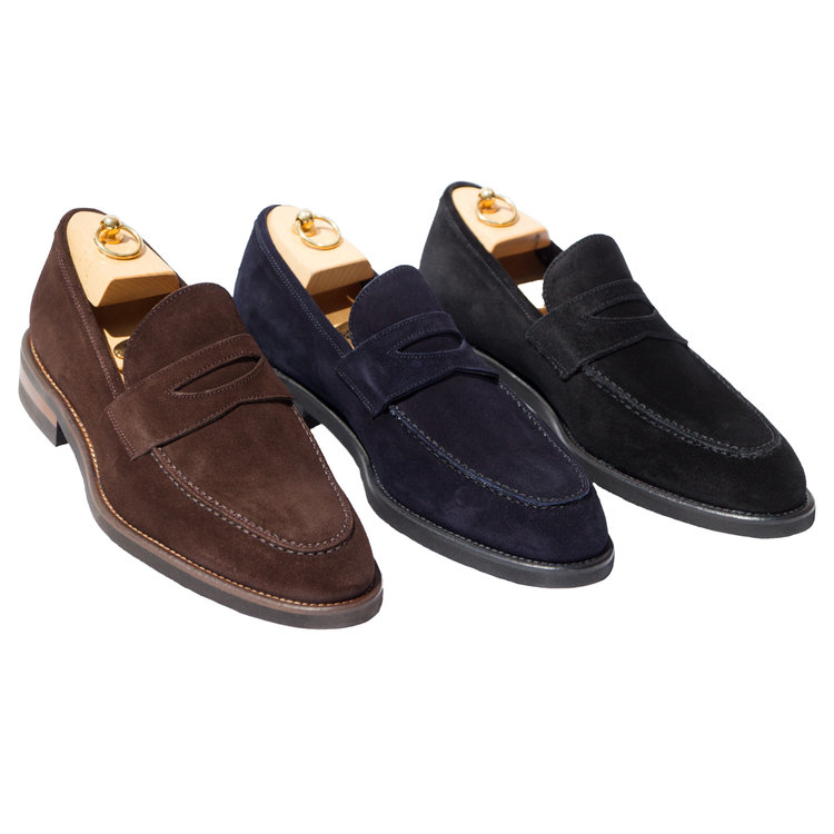 Calzoleria Toscana H748 Suede Penny Loafers Image