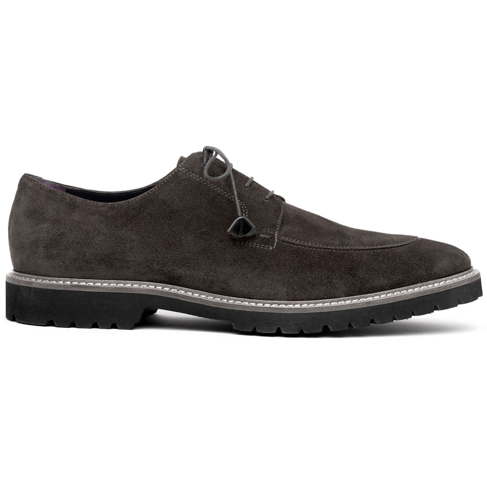 Zelli Campo Suede Goatskin Lace-up Shoes Grey Image