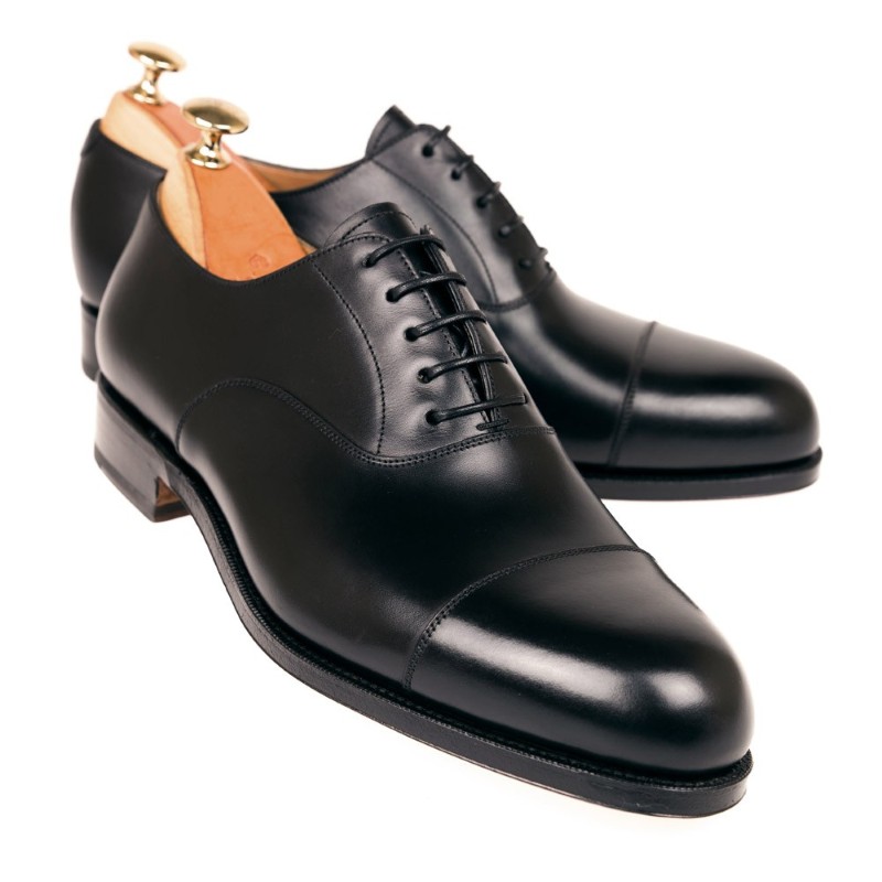 Oxford Shoes 732 Forest Black | MensDesignerShoe.com