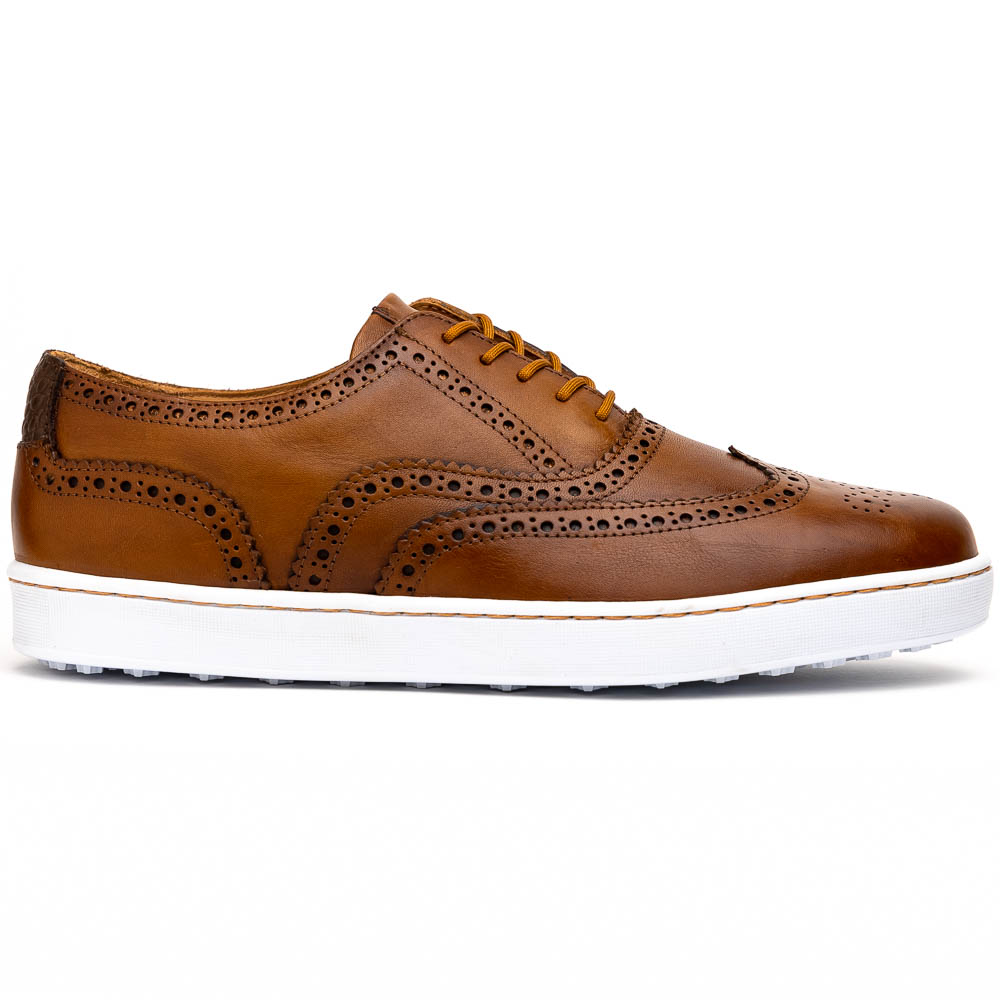 TB Phelps Clubhouse Wingtip Sneakers Tan Image