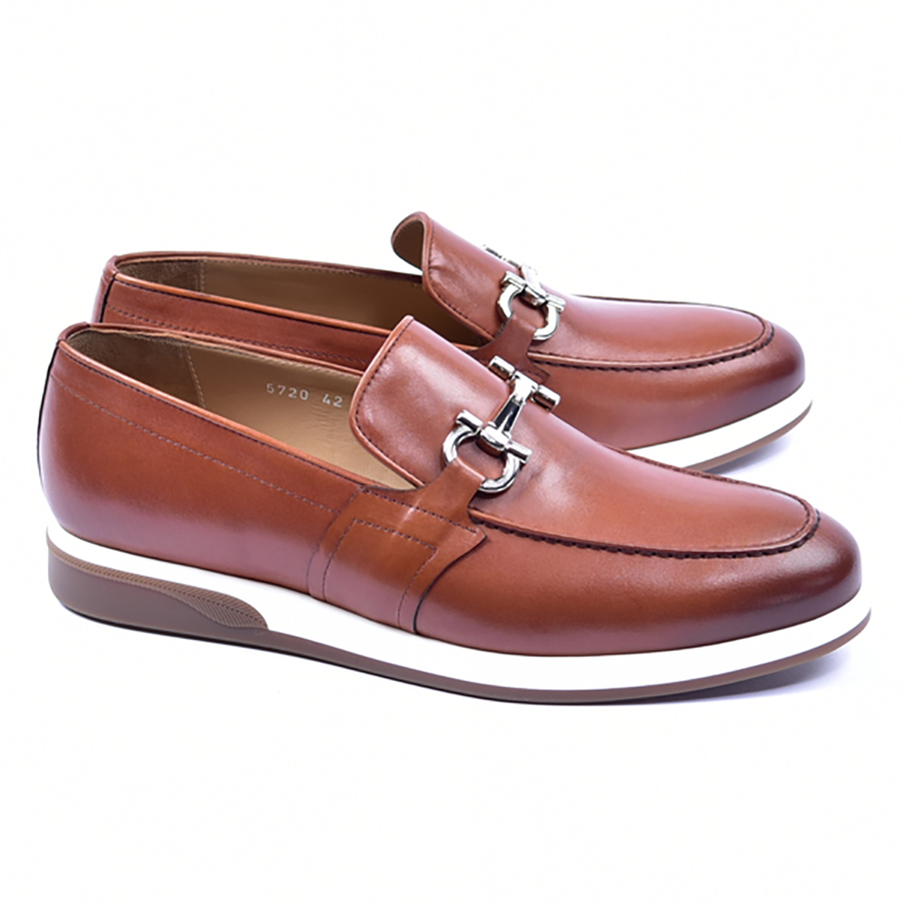 Corrente 5720 Casual Bit Buckle Slip-on Shoes Tan Image