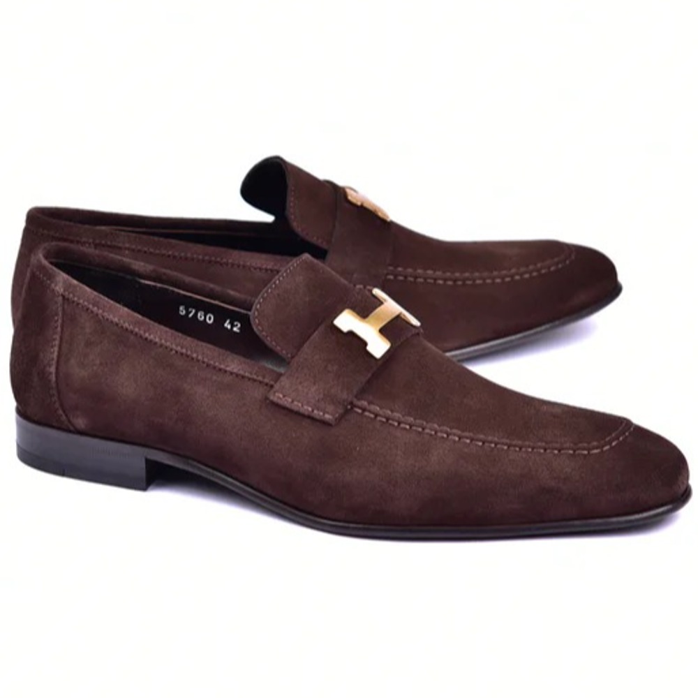 Corrente C02010-5760 Suede Loafers Brown Image