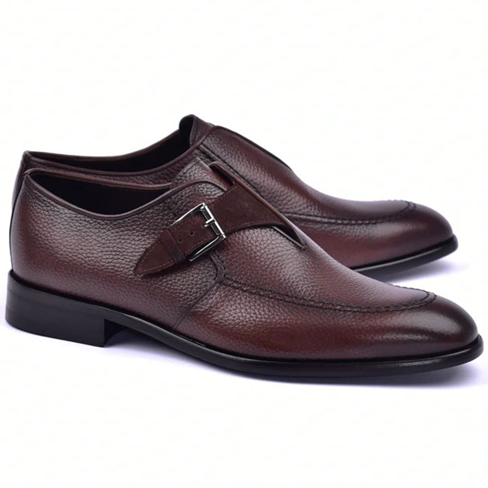Corrente C051-6471 Monkstrap Shoes Brown Image