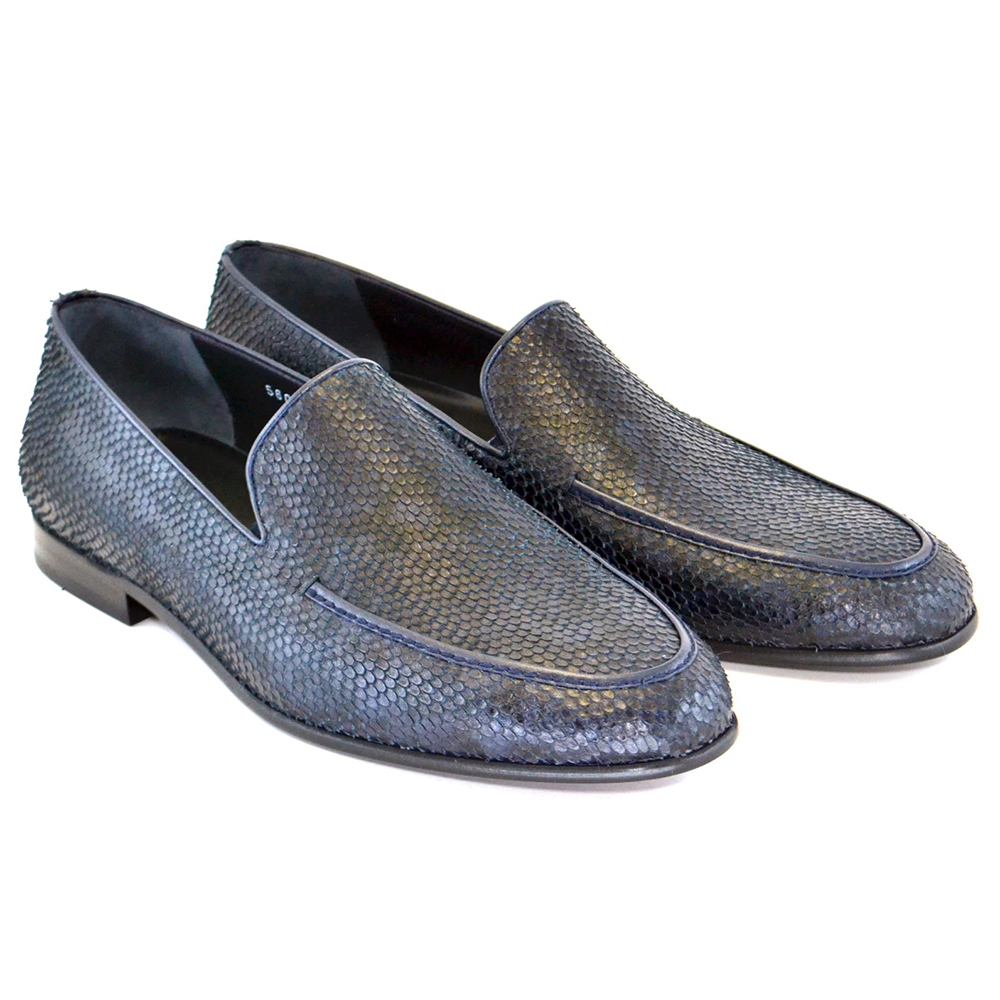Corrente C11-5604 Python Loafers Navy Image