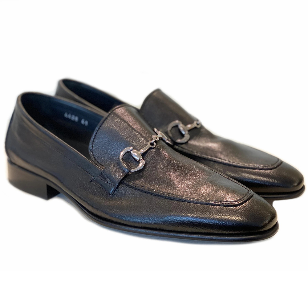 Corrente C176-4428 Buckle Loafers Black Image