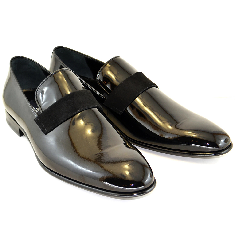 Corrente C186-5286 Patent Leather Loafers Black Image