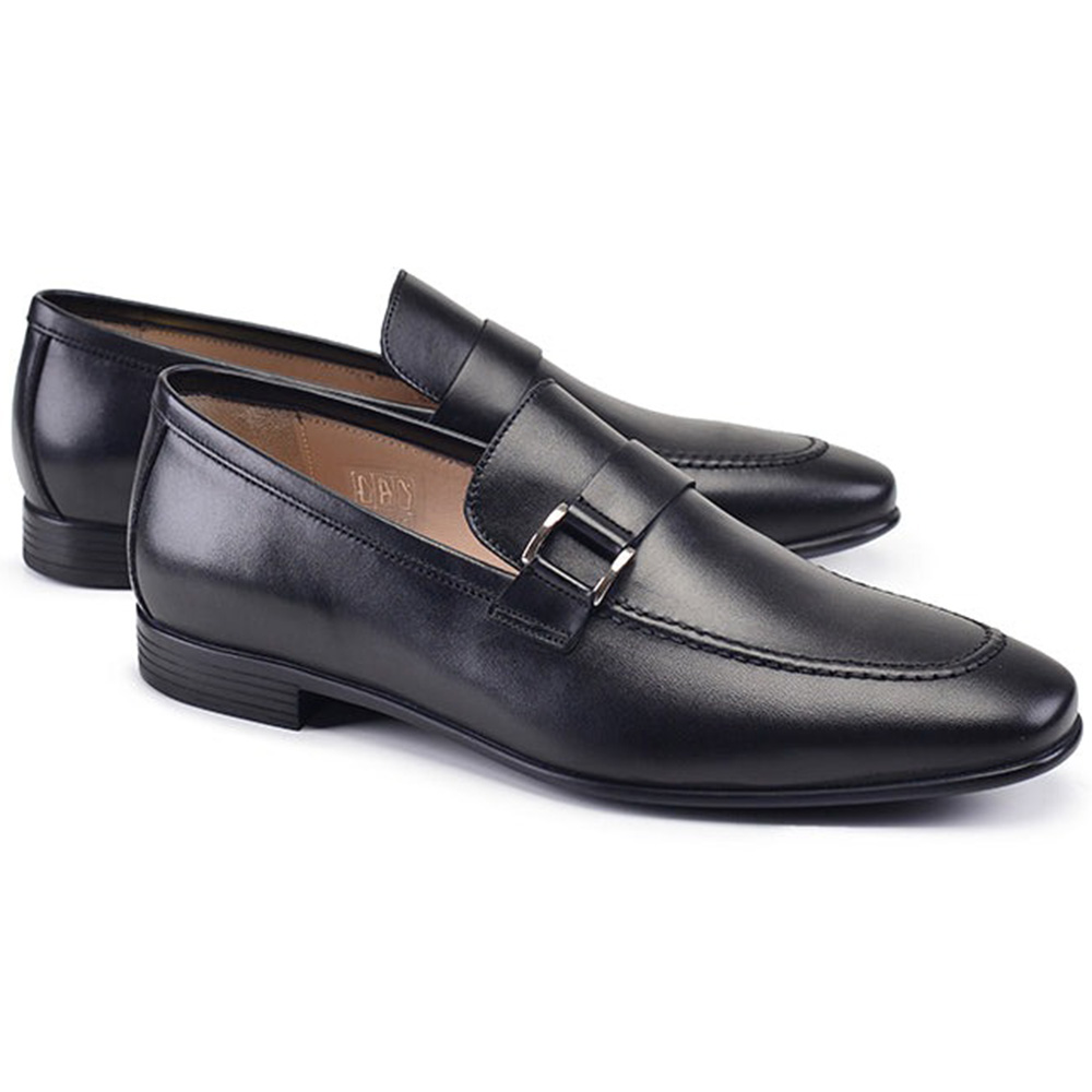 Corrente P000521-5814 Dress Casual Loafers Black Image