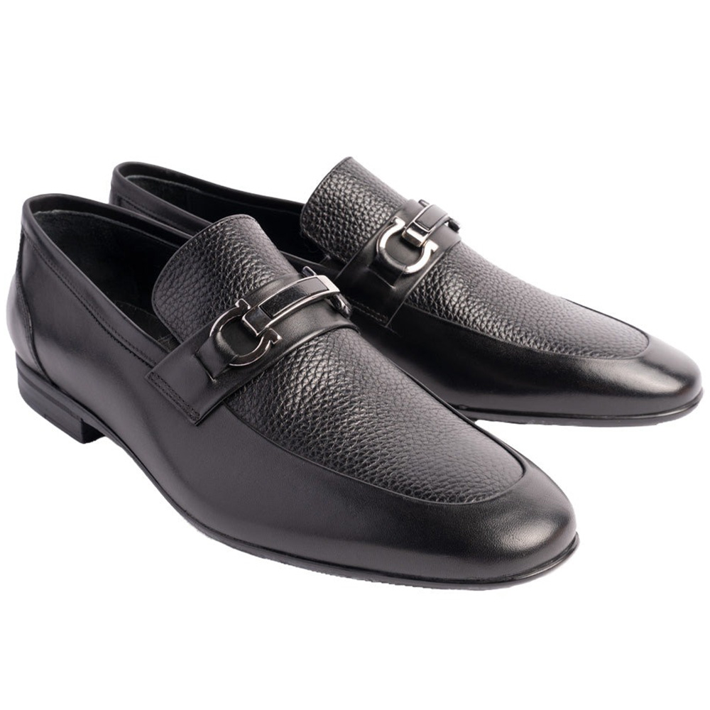 Corrente P00080 Barferr Buckle Loafers Black Image