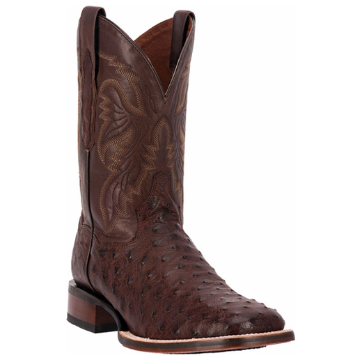 Dan Post Alamosa DP3875 Mad Dog Full Quill Ostrich Boots Chocolate Image