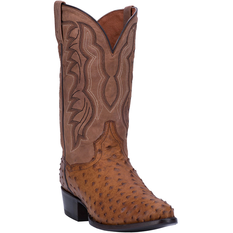 Dan Post DP2323 Tempe Full Quill Ostrich Boots Saddle Image