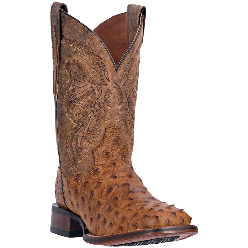 Dan Post DP3876 Alamosa Full Quill Ostrich Boots Saddle Image