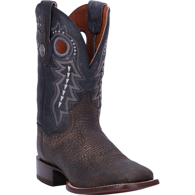 Dan Post Men's Badlands Western Cowboy Leather Boots DP3974 Black Distressed 