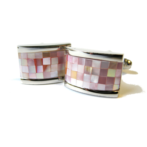 Daniel Dolce Mosaic Mother of Pearl Cufflinks BV566P Image