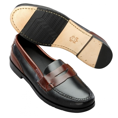 T.B. Phelps Marco Penny Loafers Saddle Black/Brown Image