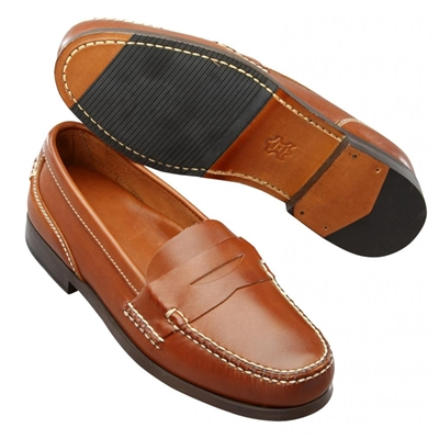 T.B. Phelps Marco Penny Loafers Saddle Tan Image