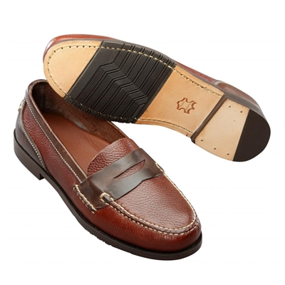 T.B. Phelps Marco Penny Loafers Walnut / Brown Image
