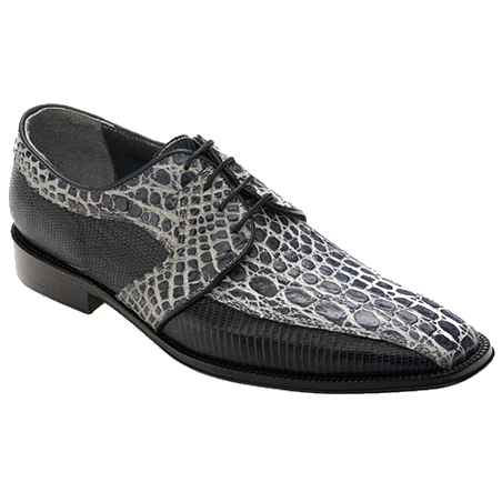 David X Monza Crocodile & Lizard Shoes Gray Image