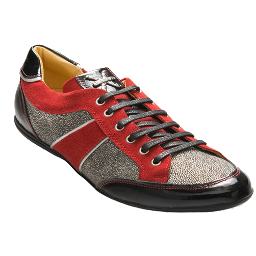 David X Sting Stingray Sneakers Silver / Red Image