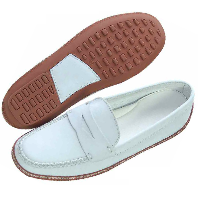 David Spencer Key West Driving Shoes White Image