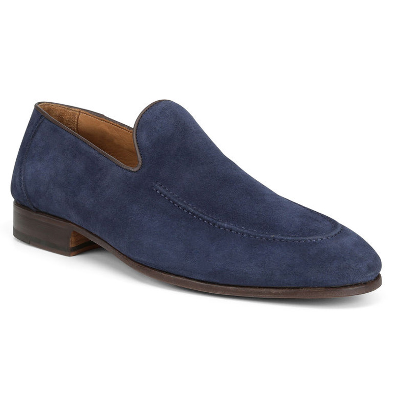 Donald Pliner Alanzo Suede Calf Loafer Navy Image