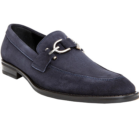 Donald Pliner Bryc 23 Suede Bit Loafers Navy Image