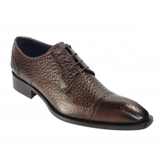 Duca by Matiste Trento Chocolate Cap Toe Shoes Image