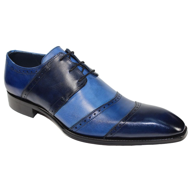 Duca by Matiste Asti Cap Toe Shoes Blue Combo Image
