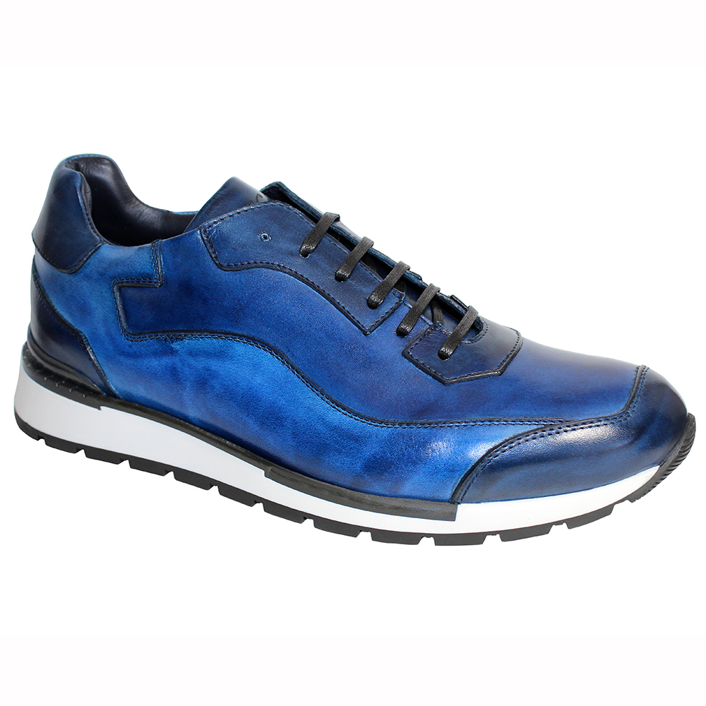 Duca by Matiste Cento Leather Sneakers Blue Combo Image