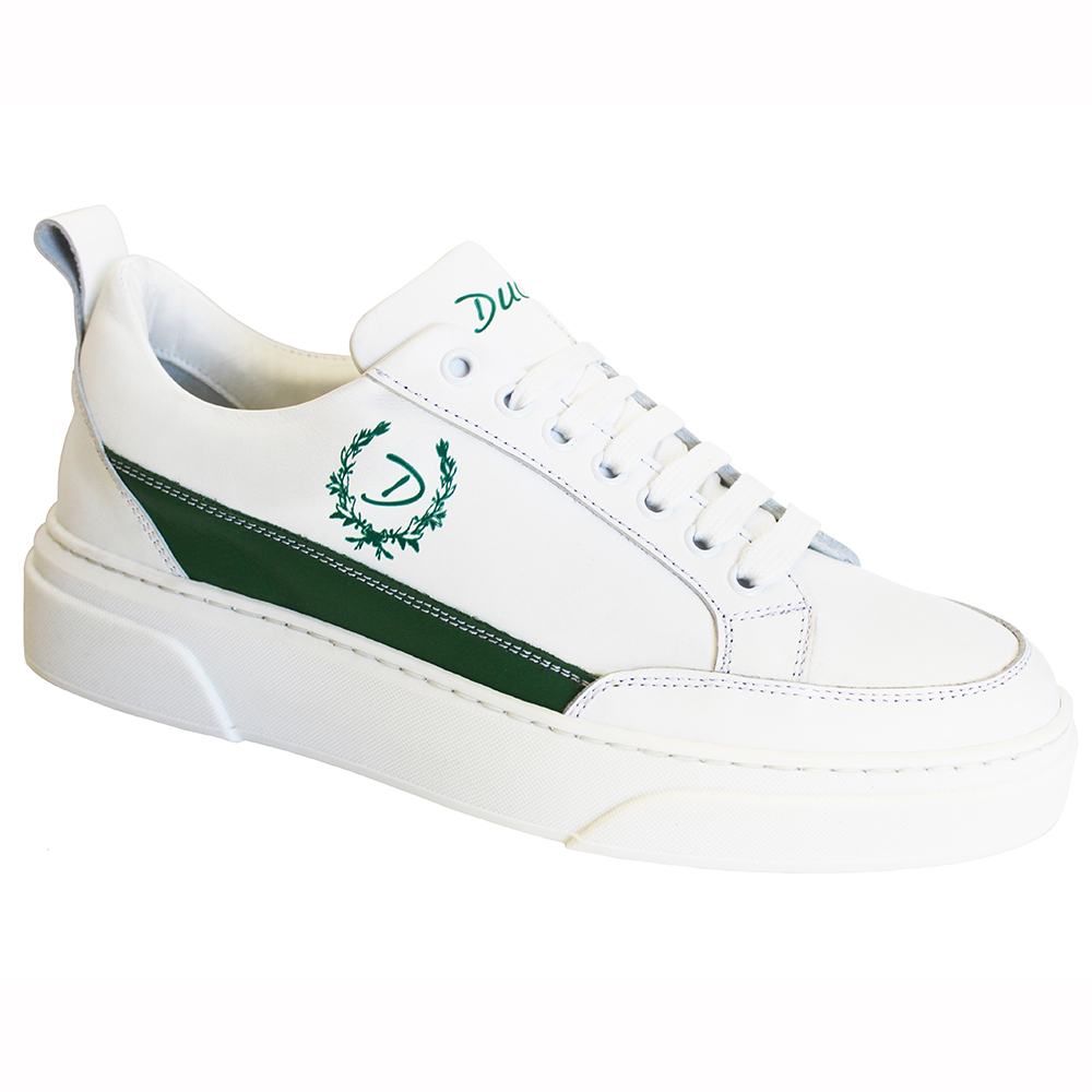 Duca by Matiste Fabro Leather Sneakers White / Green Image