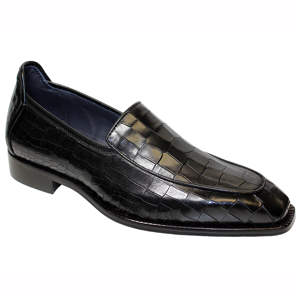 Duca by Matiste Fano Croc Print Shoes Black Image