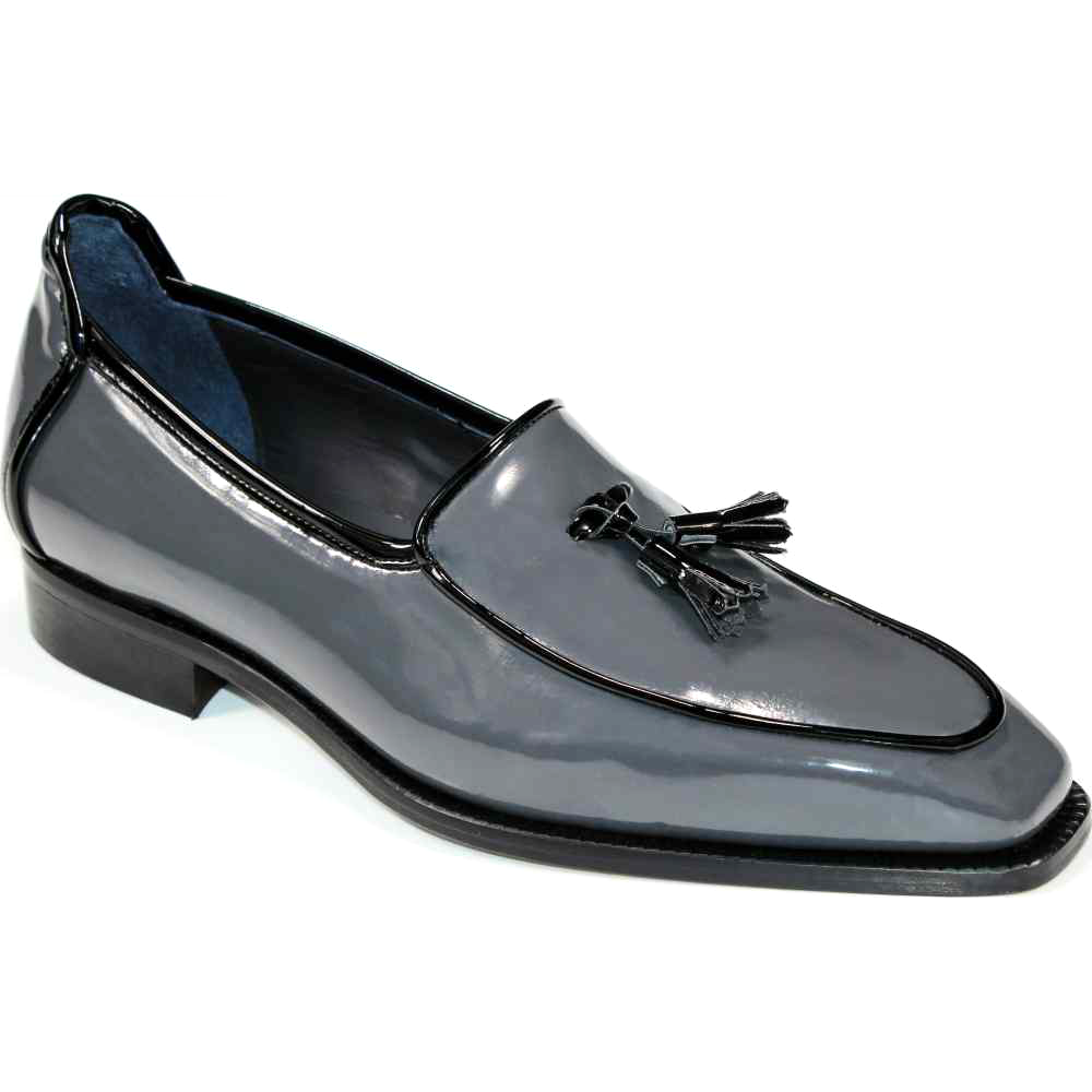 Duca by Matiste Fano Patent Leather Loafers Grey/ Black Image