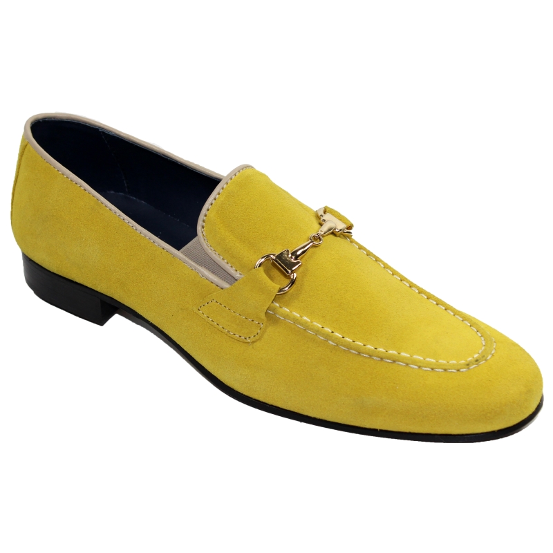Duca by Matiste Forli Suede Bit Loafers Yellow Image