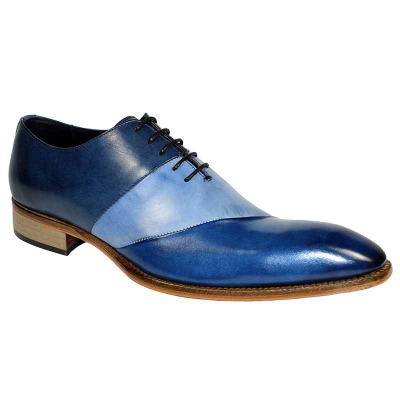 Duca by Matiste Livorno Calfskin Shoes Blue Combo Image