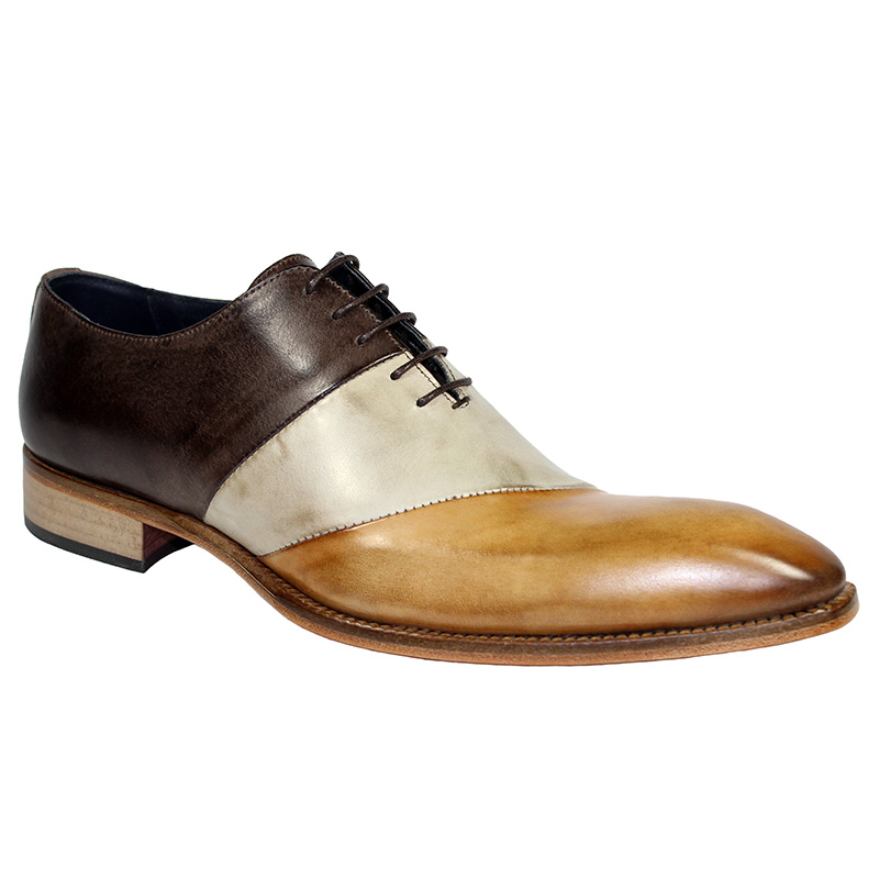 Duca by Matiste Livorno Calfskin Shoes Brown Combo Image