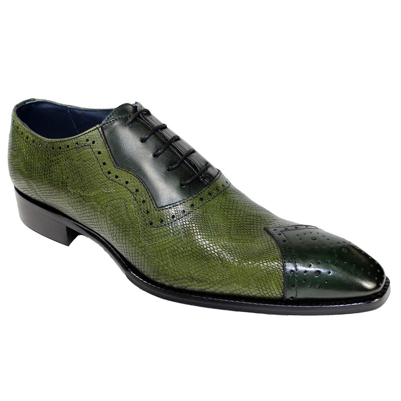 Duca by Matiste Marino Cap Toe Shoes Green / Olive Image