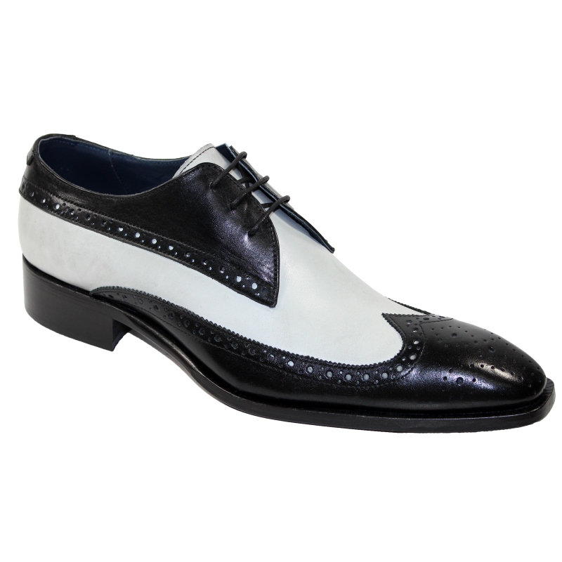 Duca by Matiste Ostia Wingtip Shoes Black / White Image