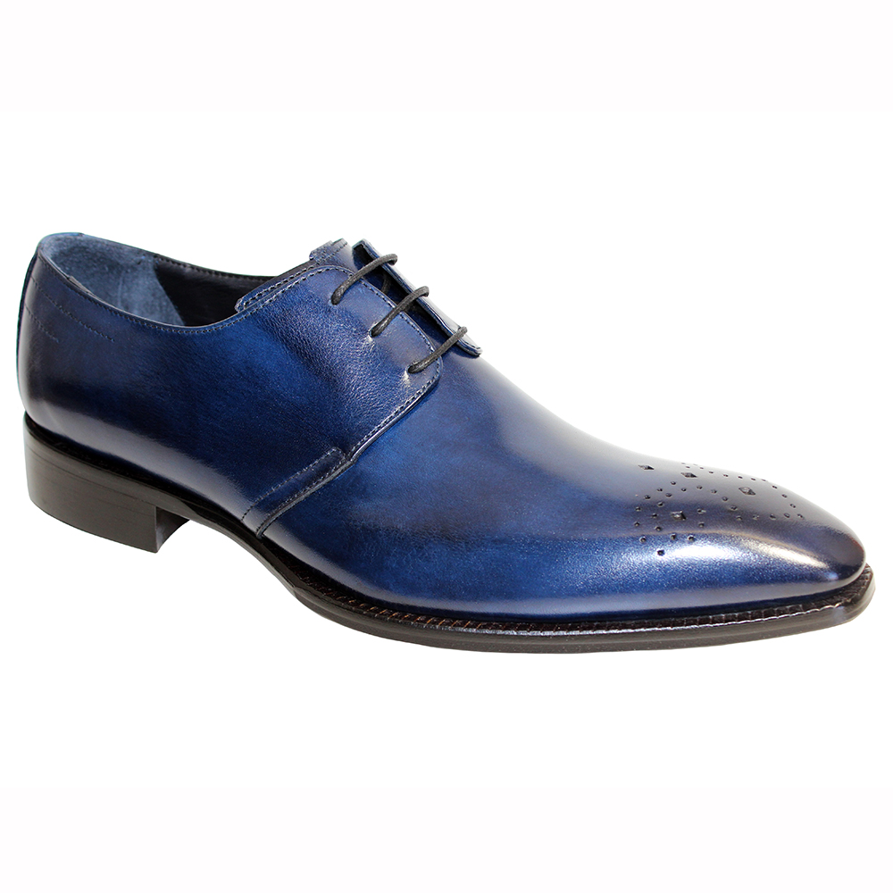Duca by Matiste Pavona Leather Shoes Navy Image