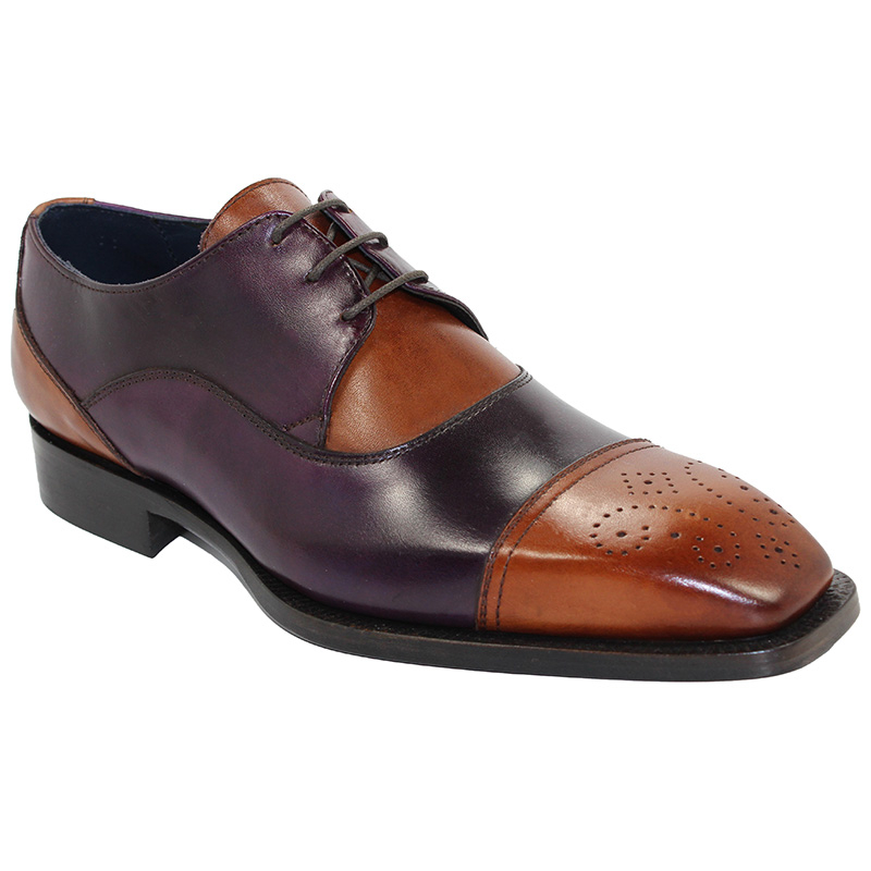 Duca by Matiste Roma Cognac/Purple Shoes Image