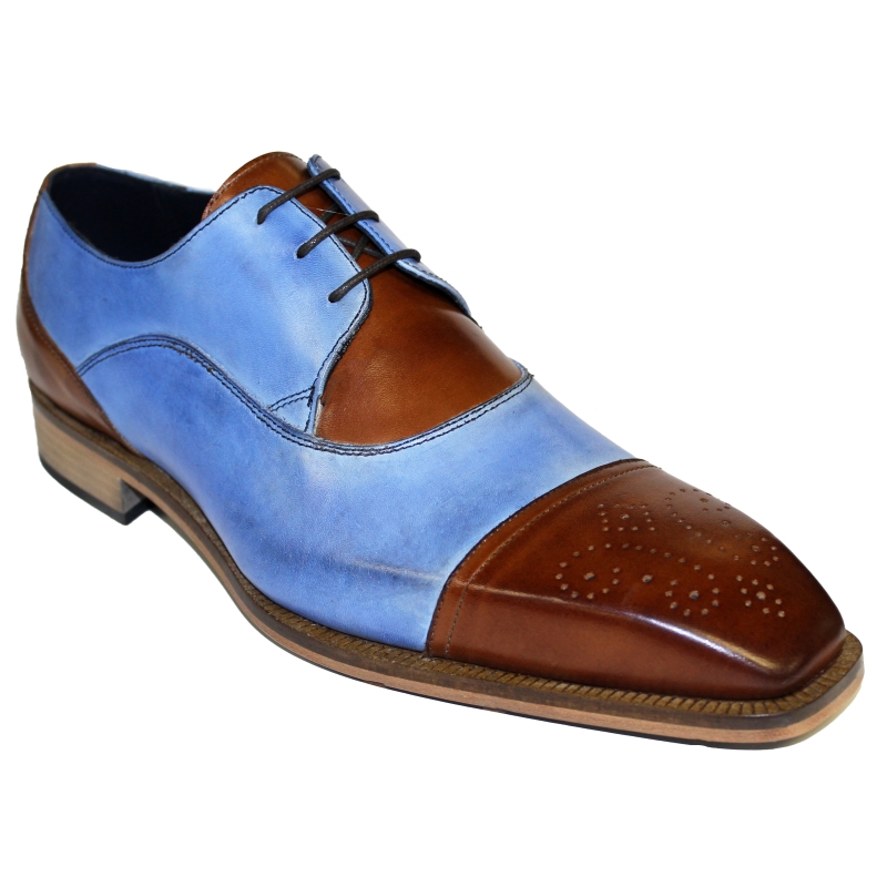 Duca by Matiste Roma Shoes Brandy / Light Blue Image