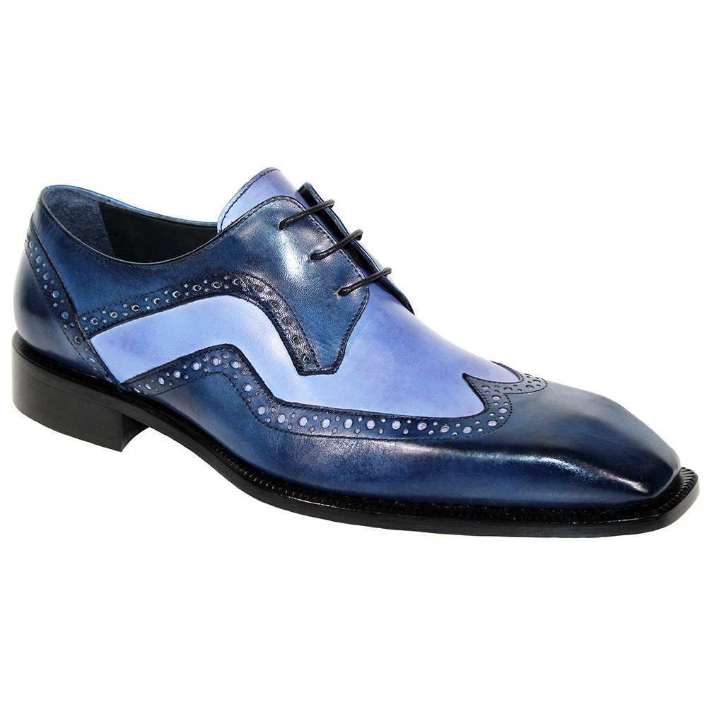 Duca by Matiste Saranno Calfskin Shoes Navy / Light Blue Image