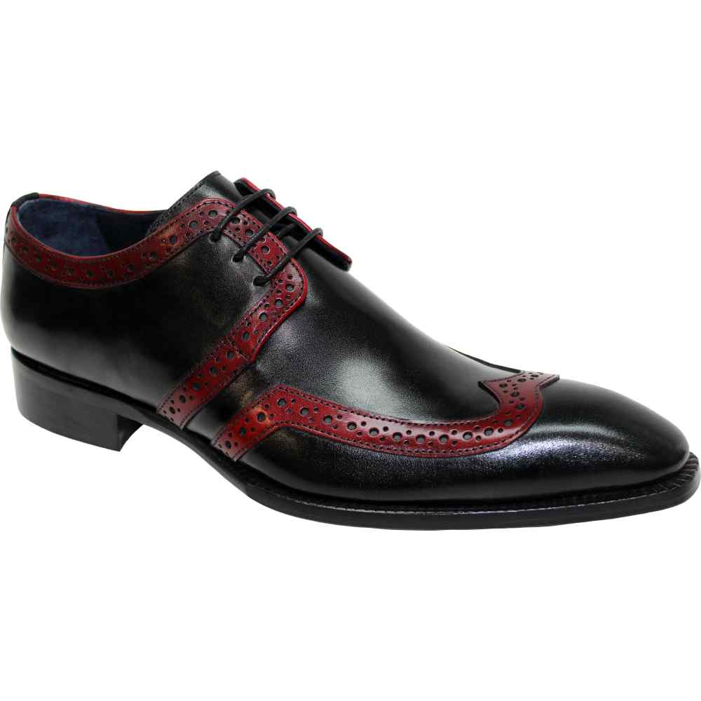 Duca by Matiste Savona Genuine Leather Shoes Black/ Antique Red Image