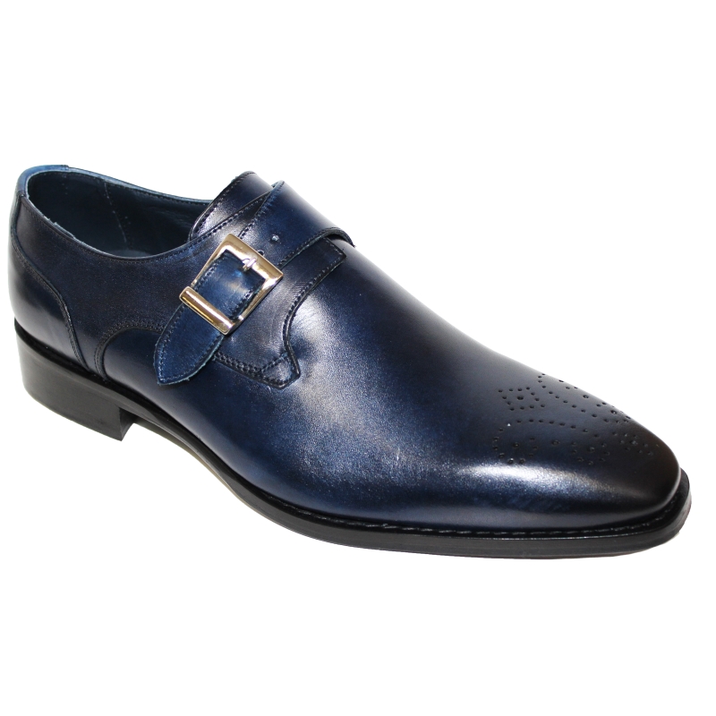 Duca by Matiste Siena Monk Strap Shoes Navy Image