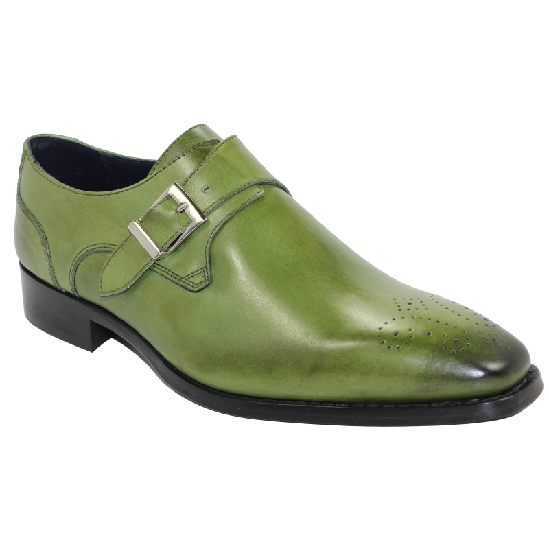 Duca by Matiste Siena Monk Strap Shoes Olive Image