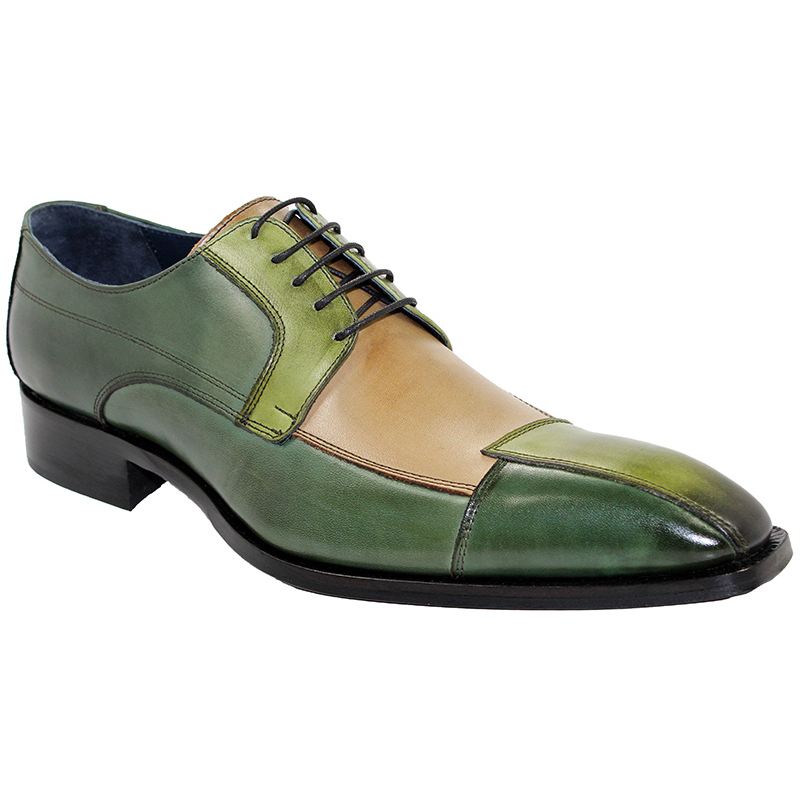 Duca by Matiste Torino Green Tri Tone Shoes Image