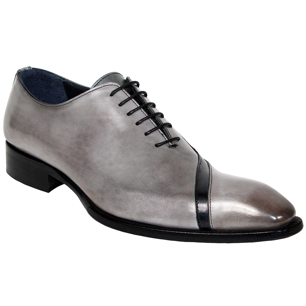 Duca by Matiste Torre Calfskin Shoes Light Grey / Black Image