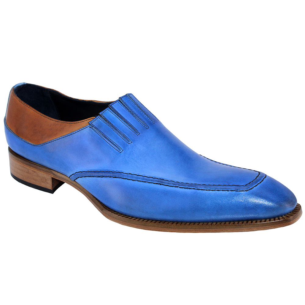 Duca by Matiste Trani Shoes L Blue / Cognac Image