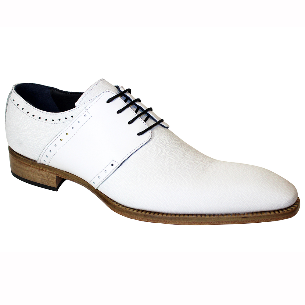 Duca by Matiste Treviso Pebble Print & Leather Shoes White Image