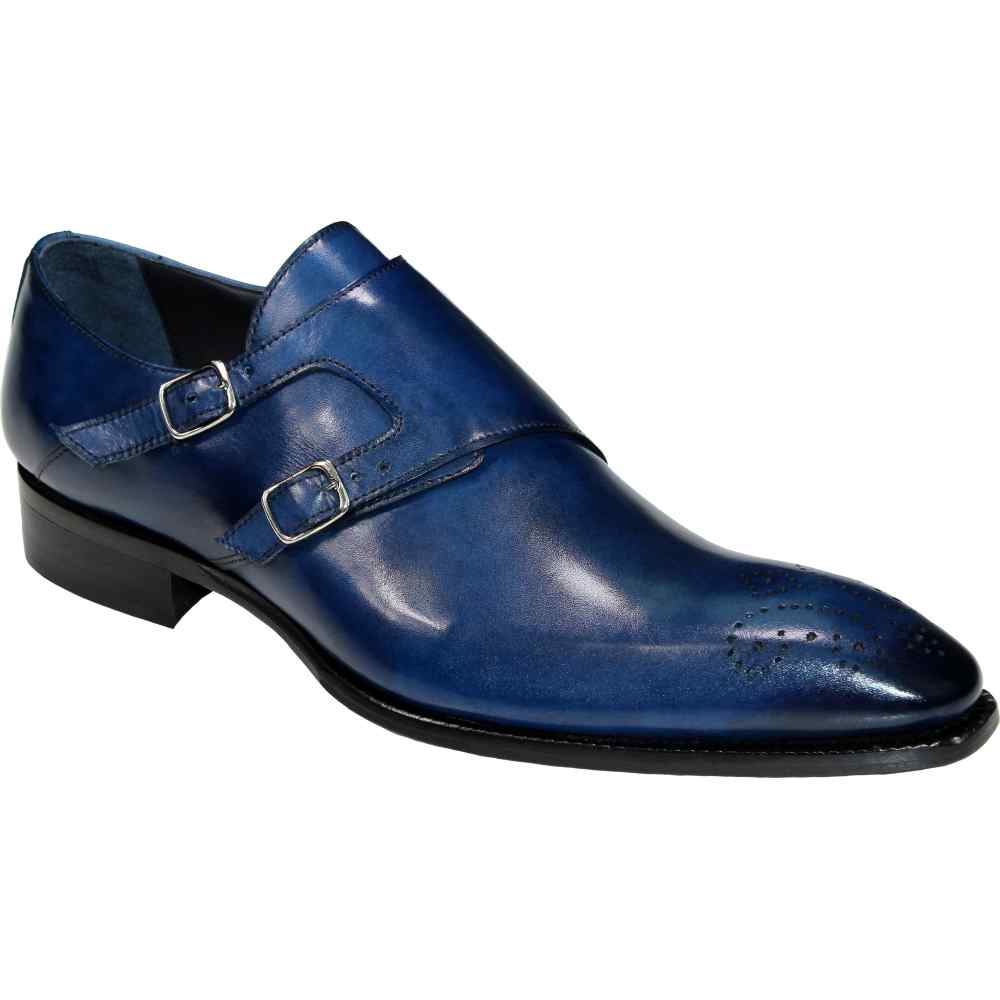 Duca by Matiste Vergato Genuine Leather Shoes Blue Image